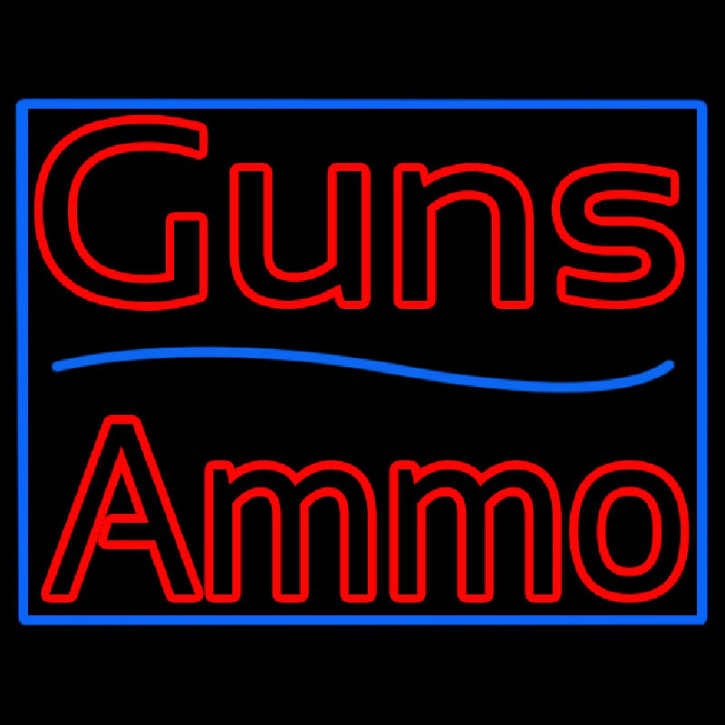 Guns Blue Line Ammo Neonkyltti