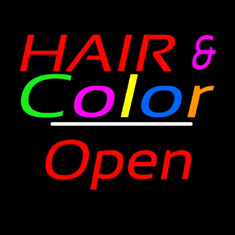 Hair And Color Open White Line Neonkyltti