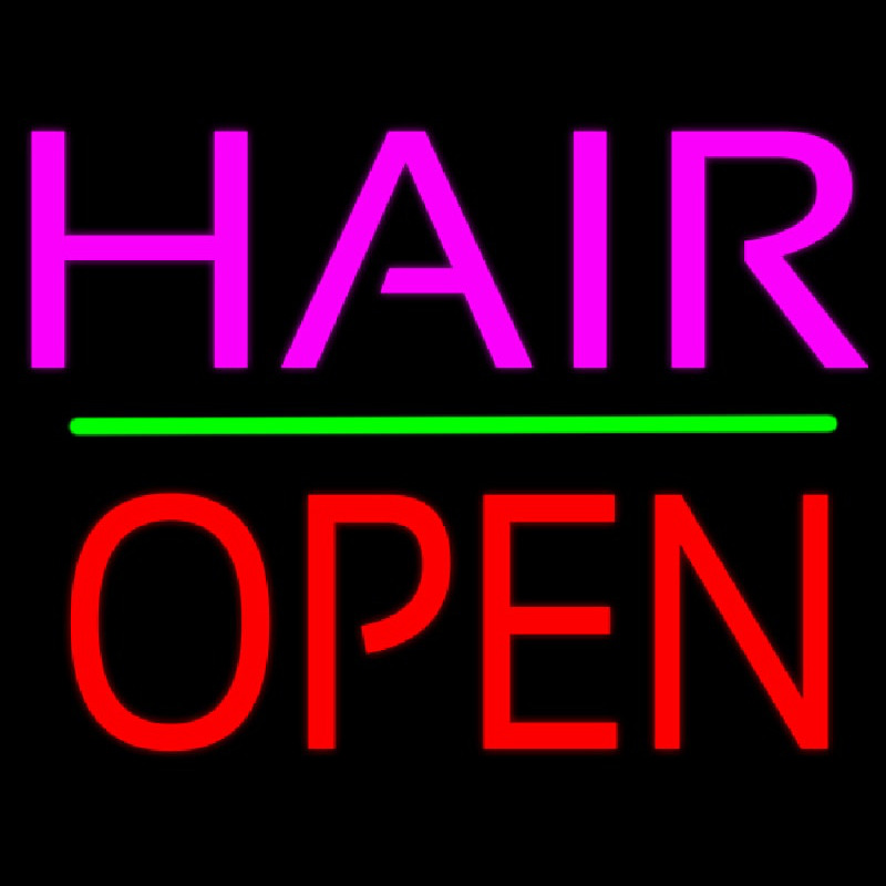 Hair Block Open Green Line Neonkyltti