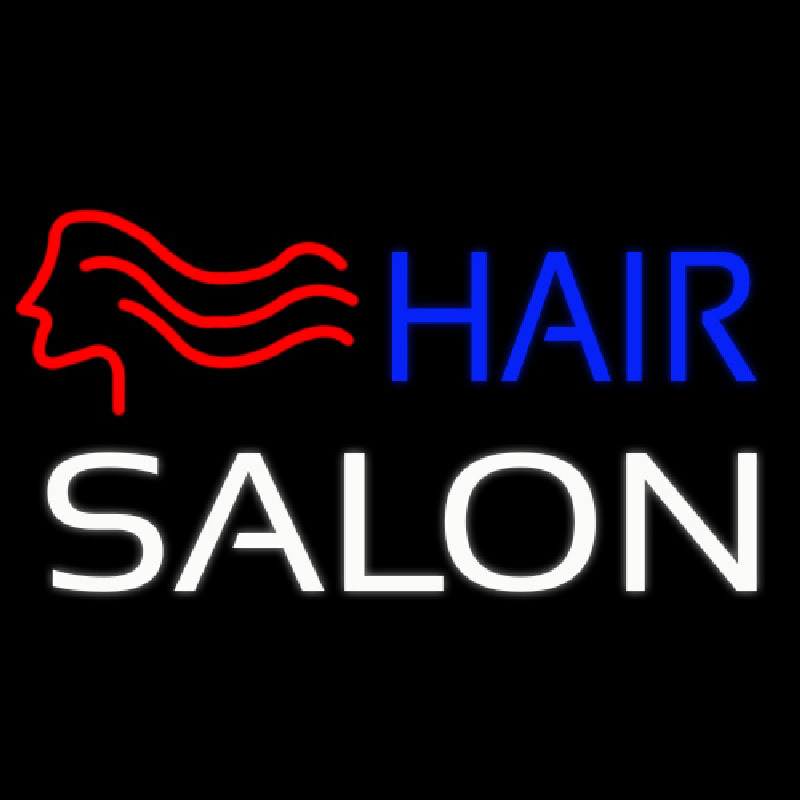 Hair Salon With Girl Logo Neonkyltti