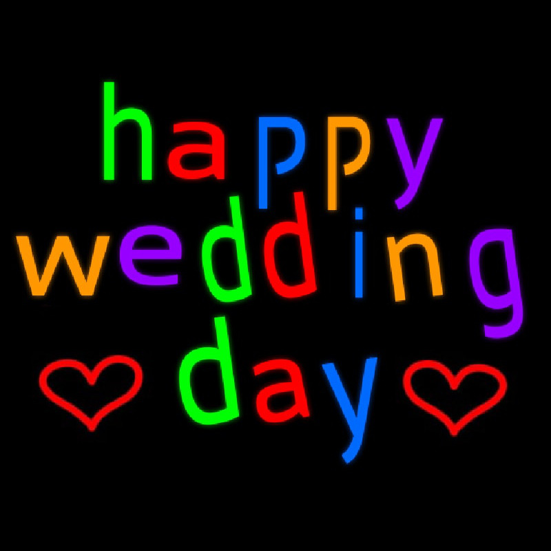 Happy Wedding Day Neonkyltti