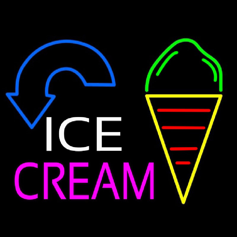 Ice Cream Arrow Neonkyltti