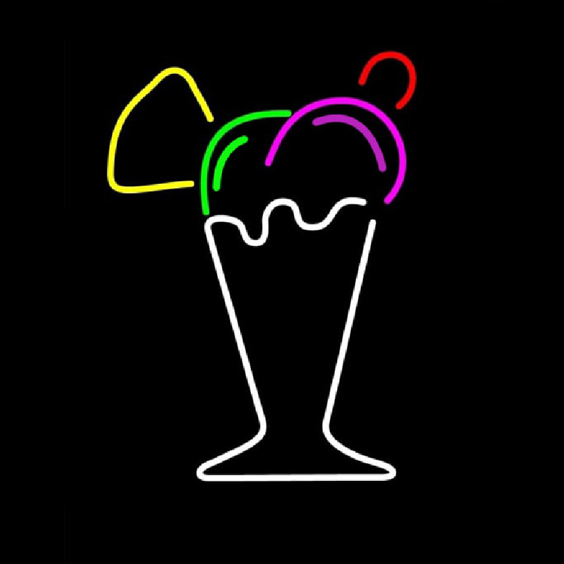 Ice Cream Glass Neonkyltti