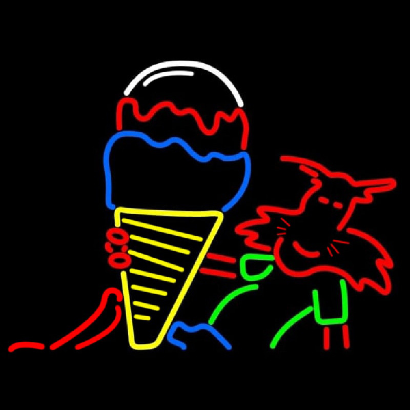 Ice Cream Logo Neonkyltti