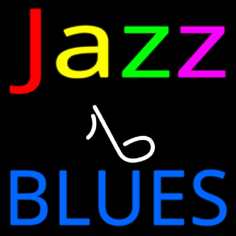 Jazz Music Note Blues Neonkyltti