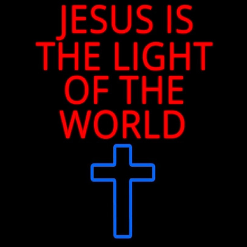 Jesus Is The Light Of The World Neonkyltti