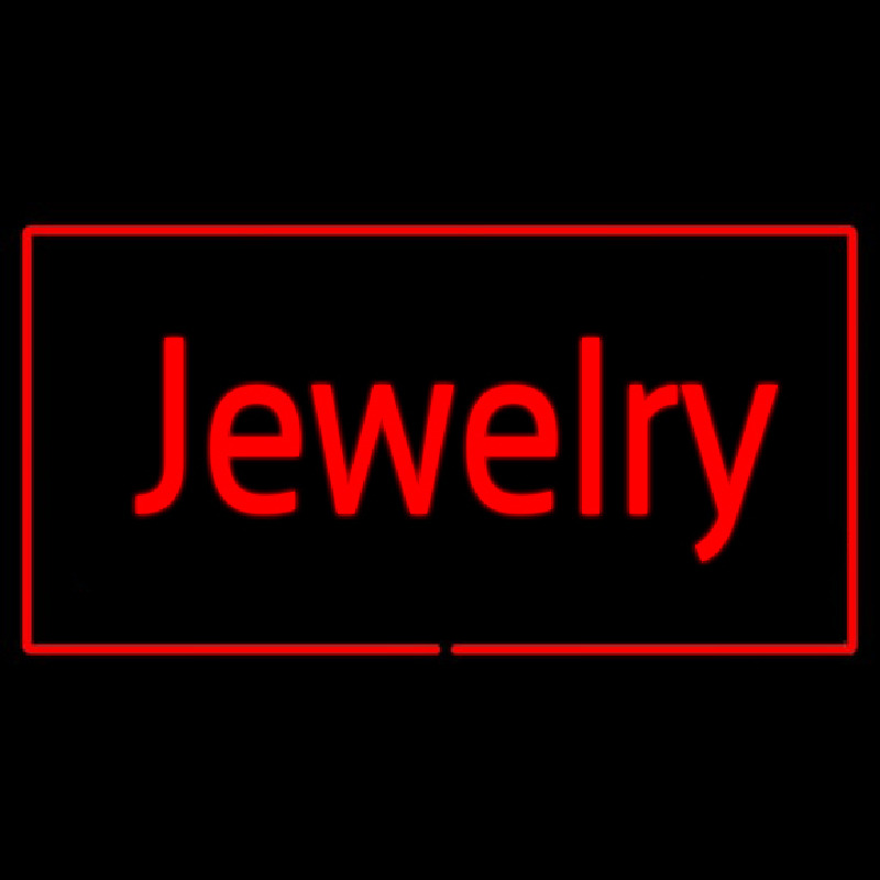 Jewelry Cursive Rectangle Red Neonkyltti