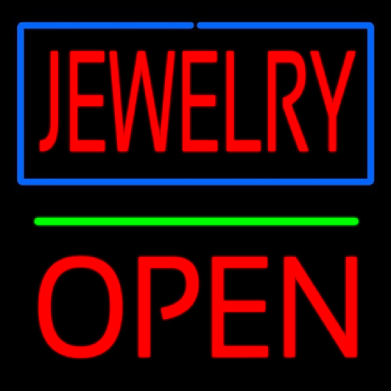 Jewelry Green Line Open Block Neonkyltti