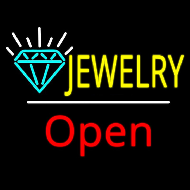 Jewelry Logo Open Neonkyltti