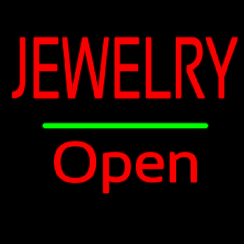 Jewelry Open Green Line Neonkyltti