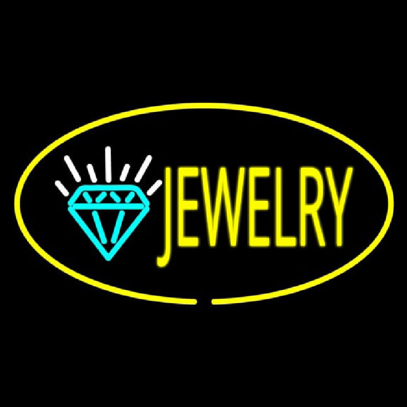 Jewelry Oval Yellow Neonkyltti