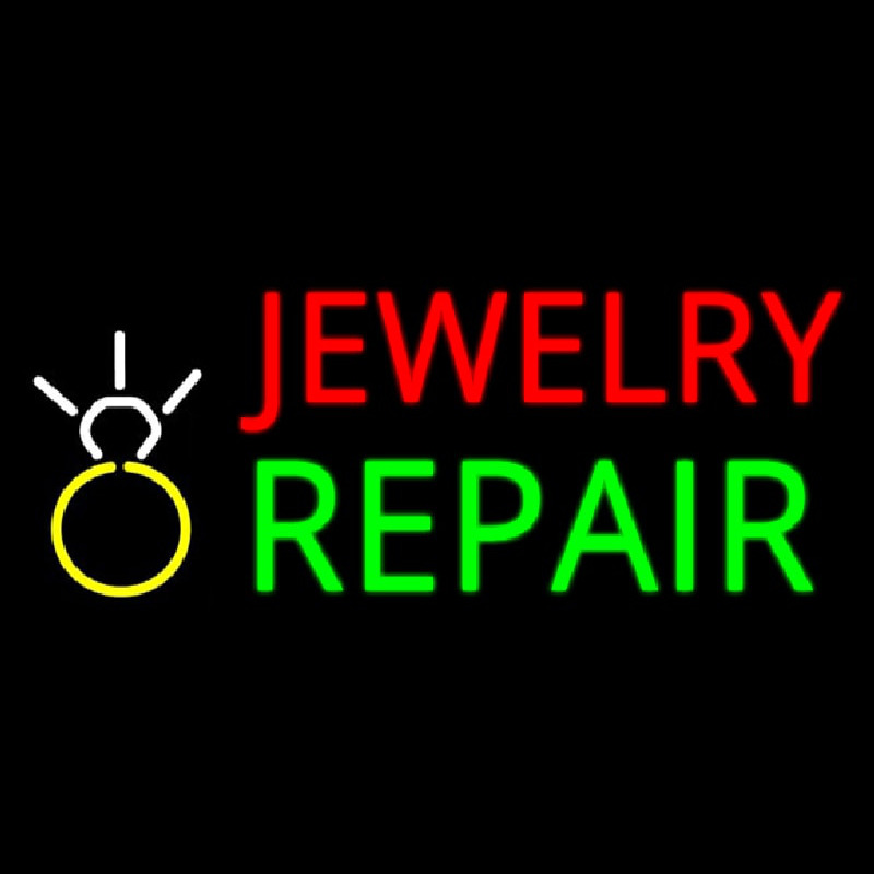 Jewelry Repair Logo Block Neonkyltti