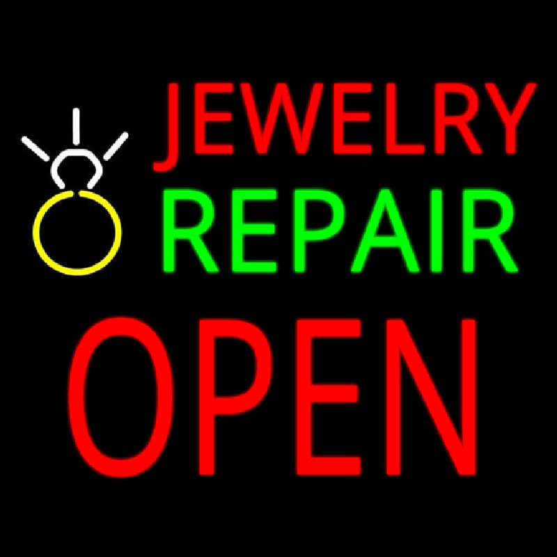 Jewelry Repair Open Logo Neonkyltti