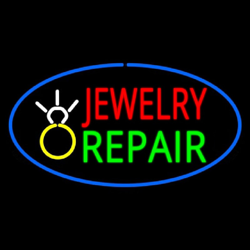 Jewelry Repair Oval Blue Neonkyltti