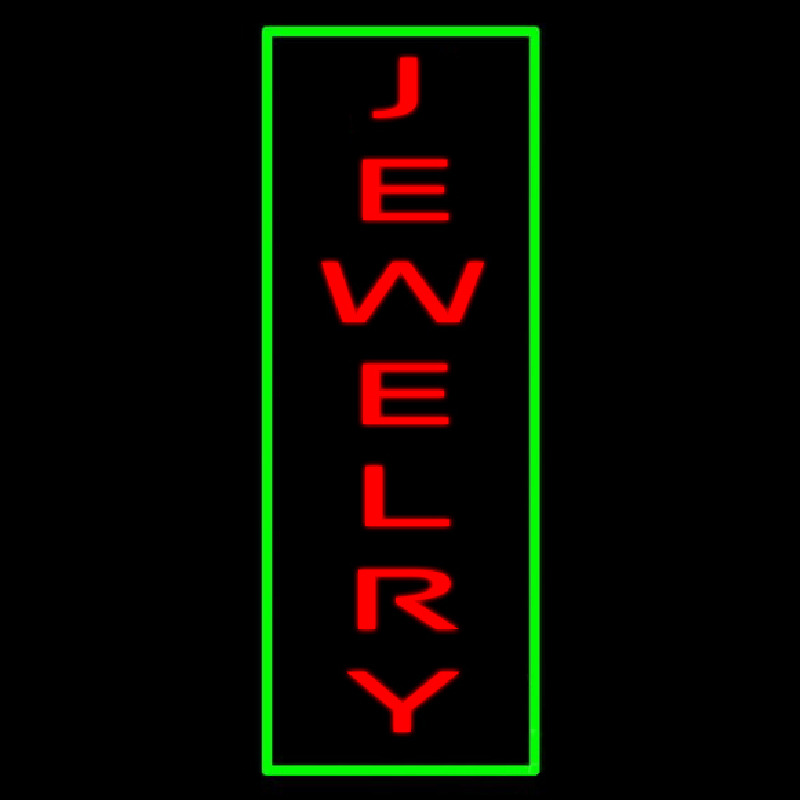 Jewelry Vertical Green Border Neonkyltti