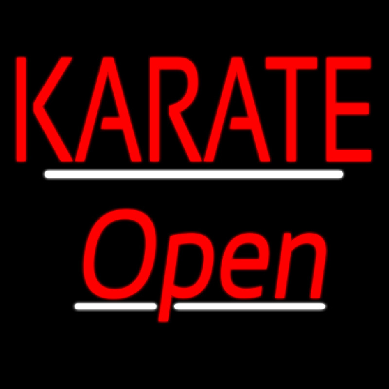 Karate Script2 Open White Line Neonkyltti