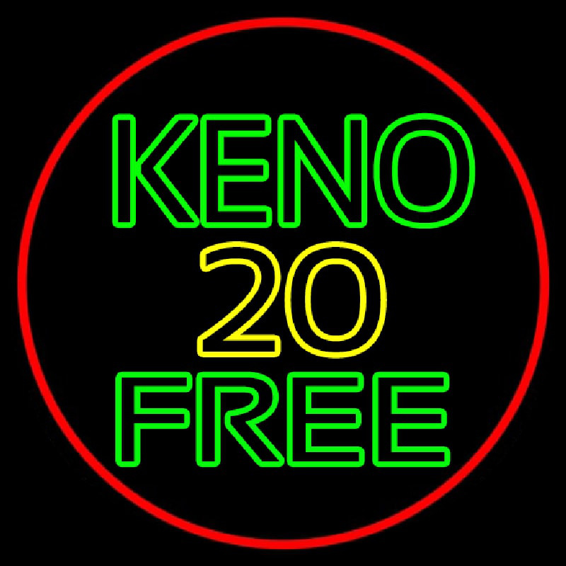 Keno 20 Free 1 Neonkyltti