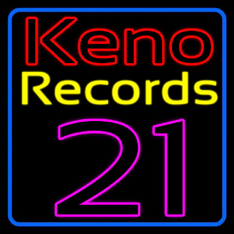 Keno Records 21 1 Neonkyltti