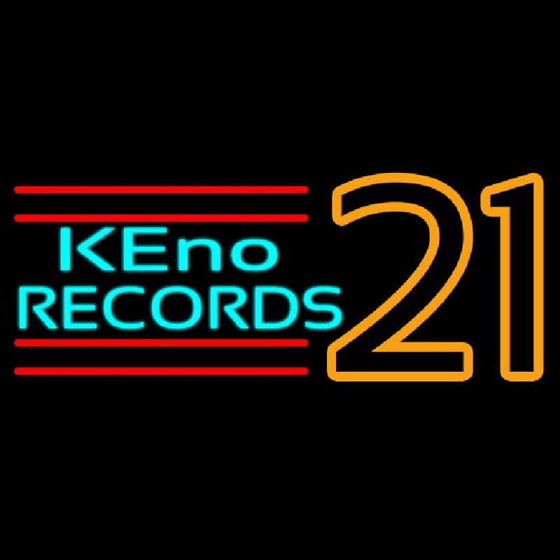 Keno Records 21 3 Neonkyltti