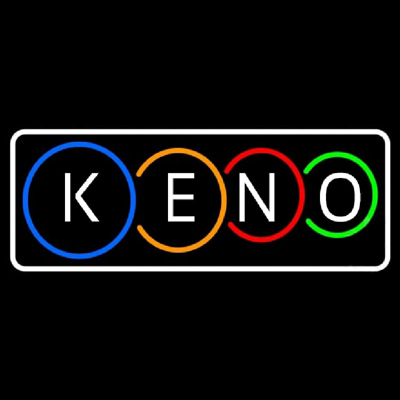 Keno With Border Neonkyltti