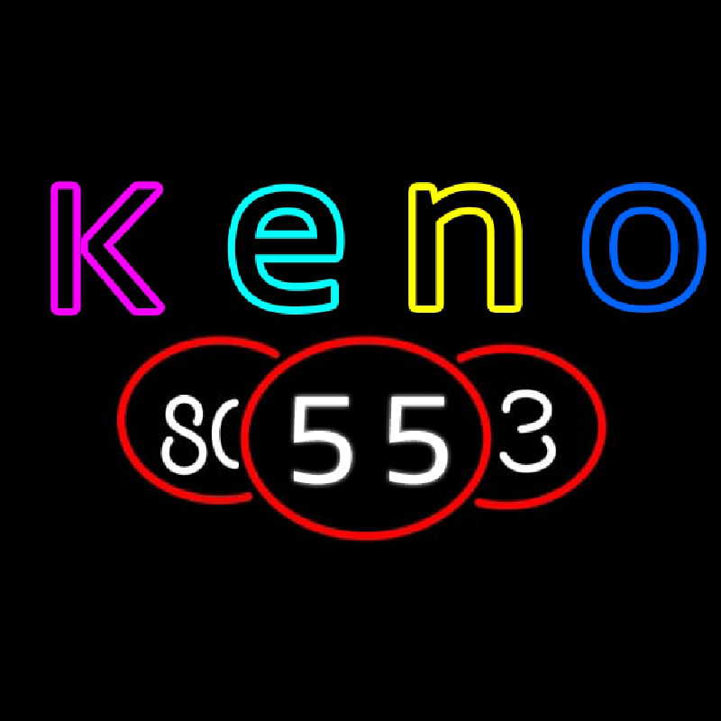 Keno With Multi Color Ball 1 Neonkyltti