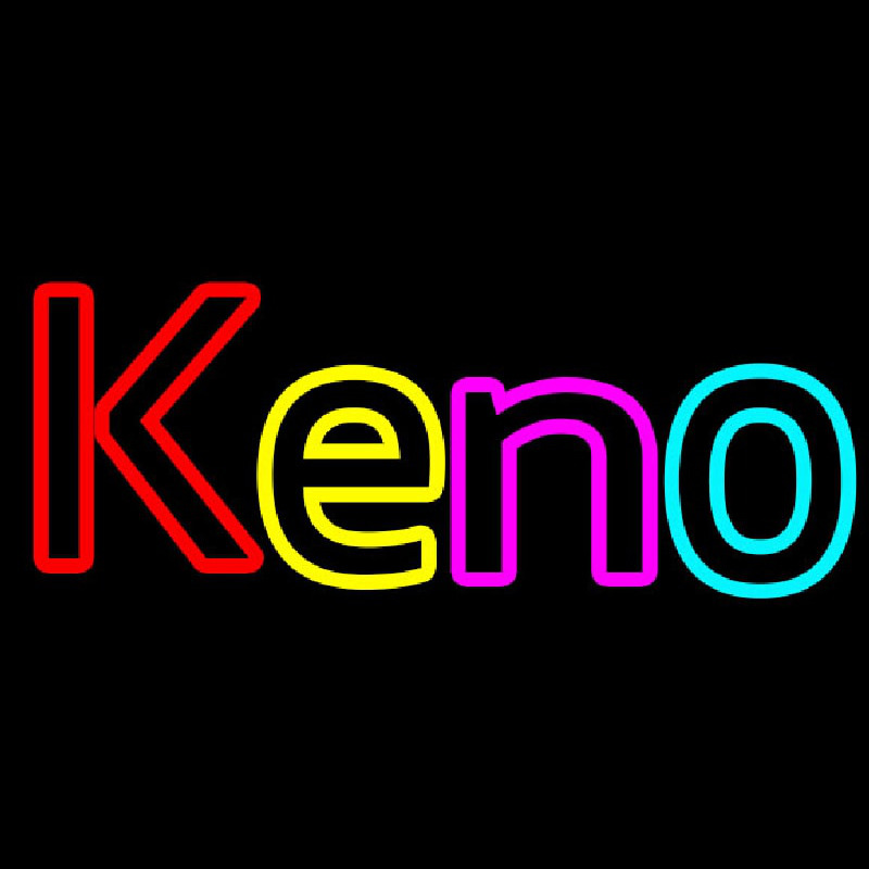 Keno With Oval Border 2 Neonkyltti