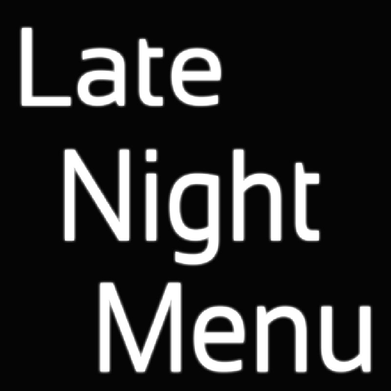 Late Night Menu Neonkyltti