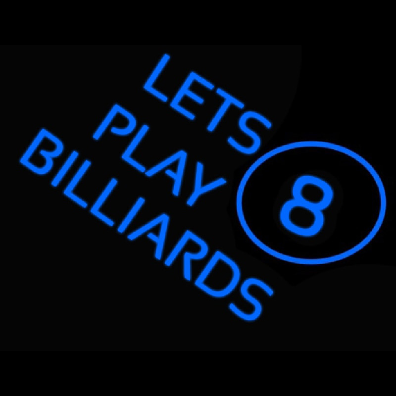 Lets Play Billiard Neonkyltti