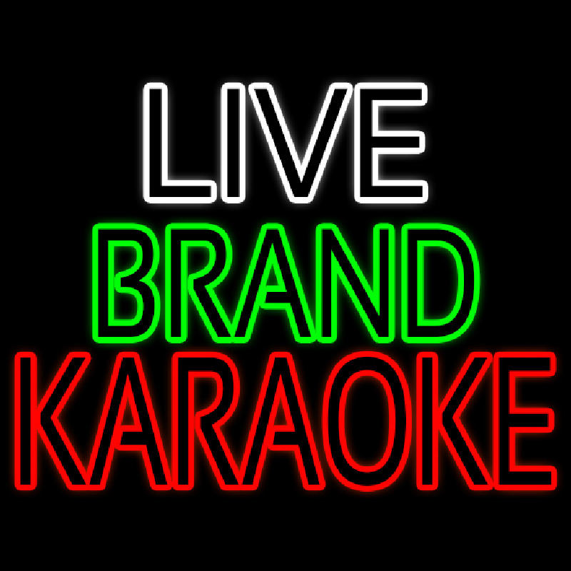 Live Band Karaoke Neonkyltti