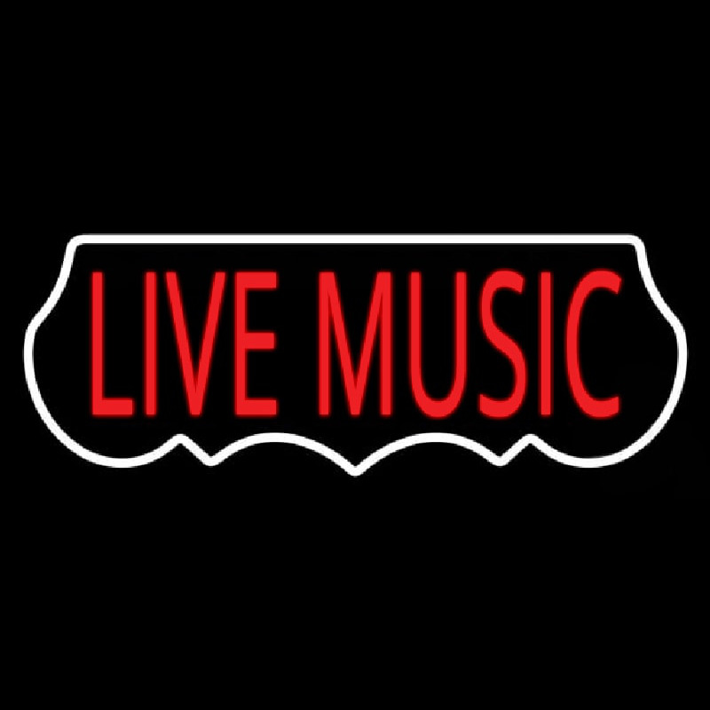 Live Music Red 1 Neonkyltti