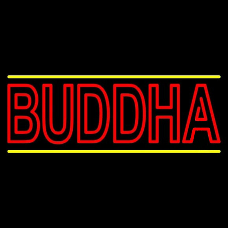 Lord Buddha With Lines Neonkyltti