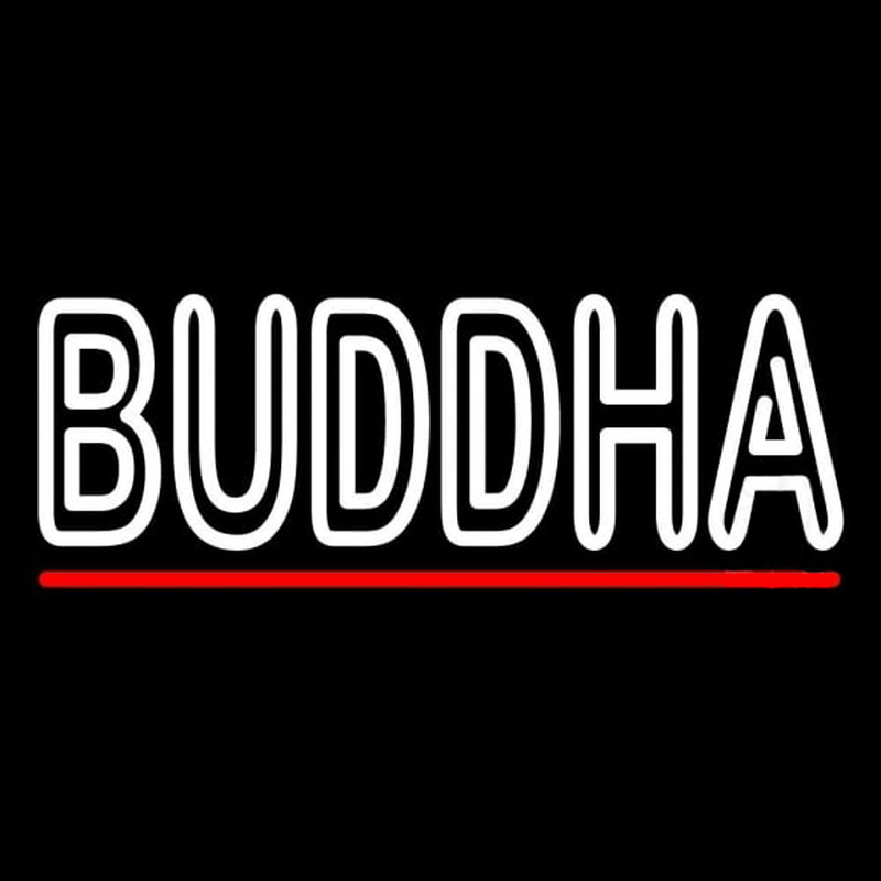 Lord Buddha With Red Line Neonkyltti