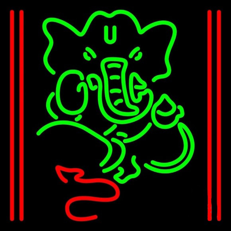 Lord Ganesha With Line Neonkyltti