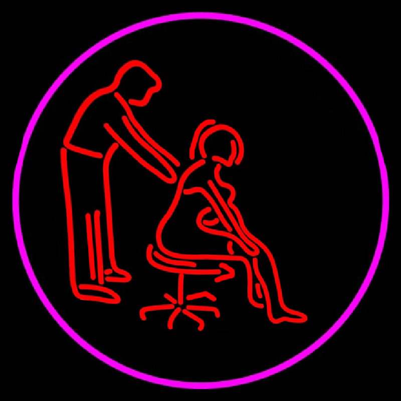 Male Female Massage Logo Neonkyltti