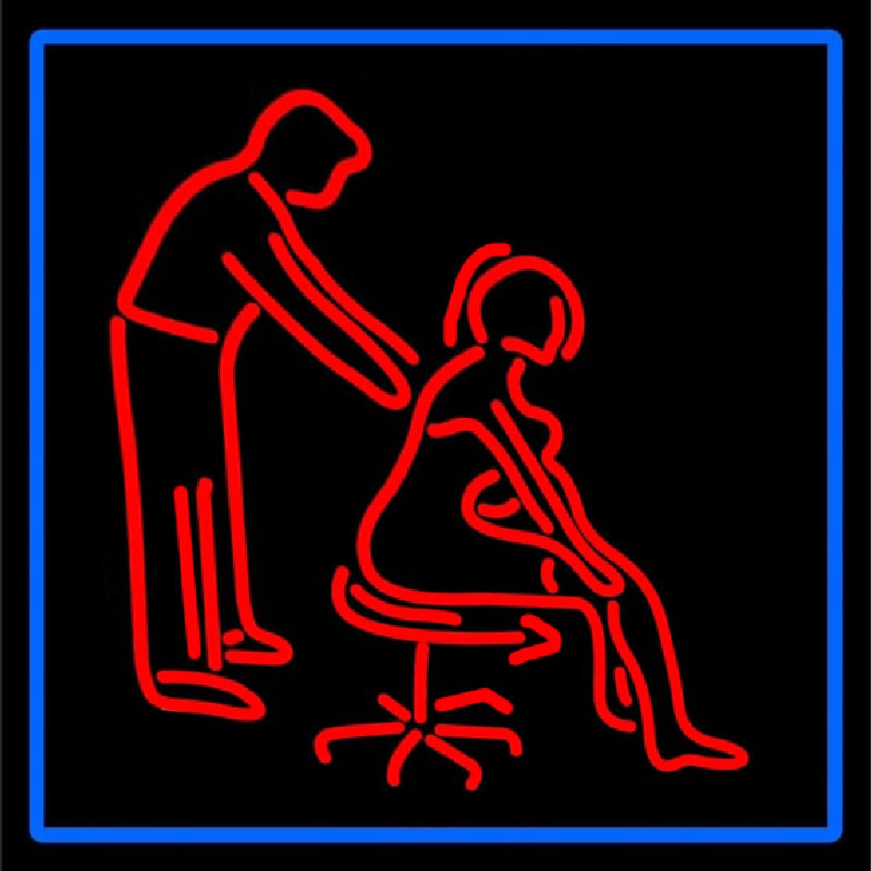 Male Female Massage Logo Neonkyltti