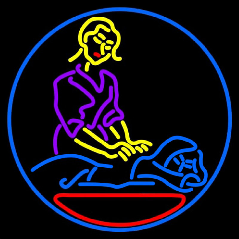 Massage Logo Open Neonkyltti