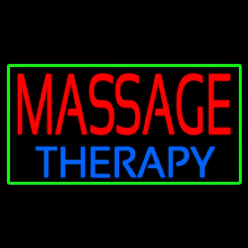 Massage Therapy With Green Border Neonkyltti