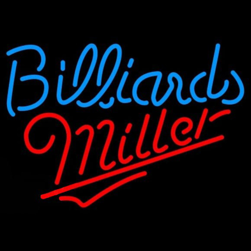 Miller Billiards Te t Pool Beer Sign Neonkyltti