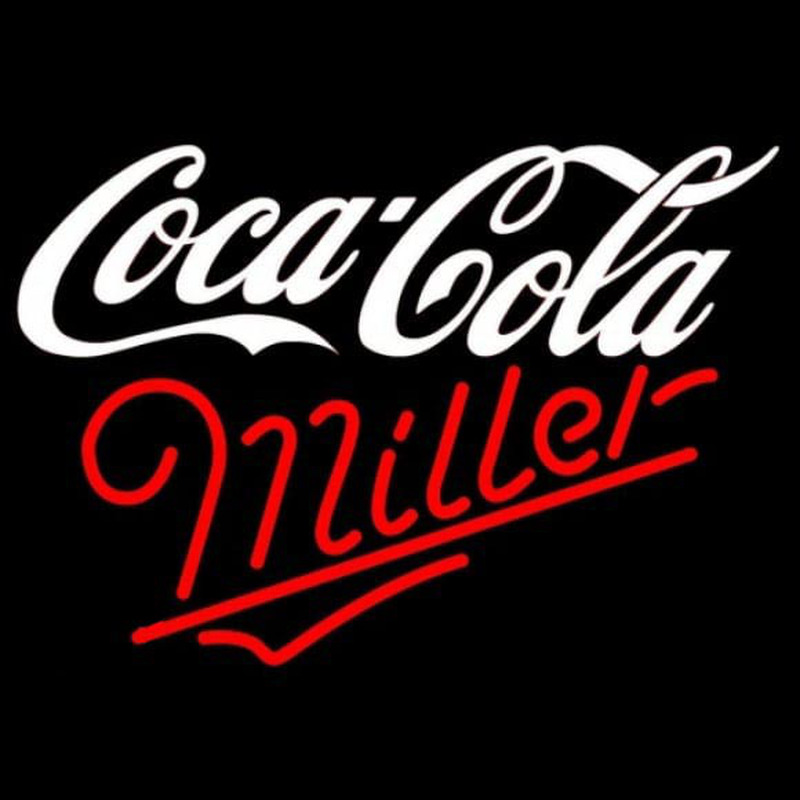 Miller Coca Cola White Beer Sign Neonkyltti