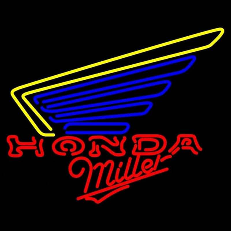 Miller Honda Motorcycles Gold Wing Beer Sign Neonkyltti