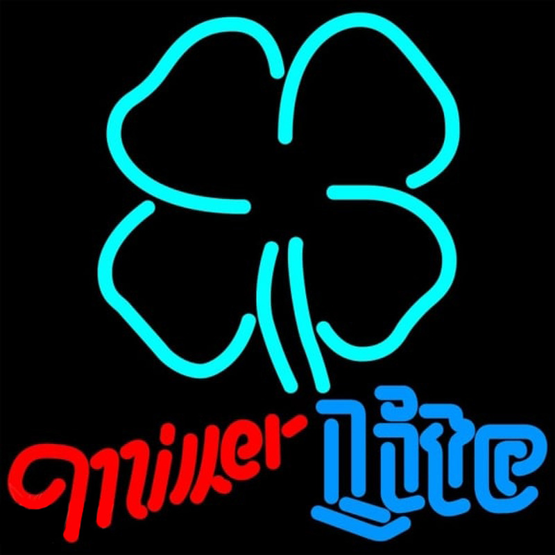 Miller Lite Clover Beer Sign Neonkyltti