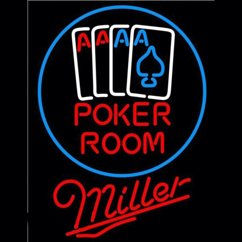 Miller Poker Room Beer Sign Neonkyltti