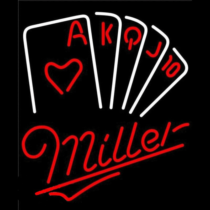 Miller Poker Series Beer Sign Neonkyltti