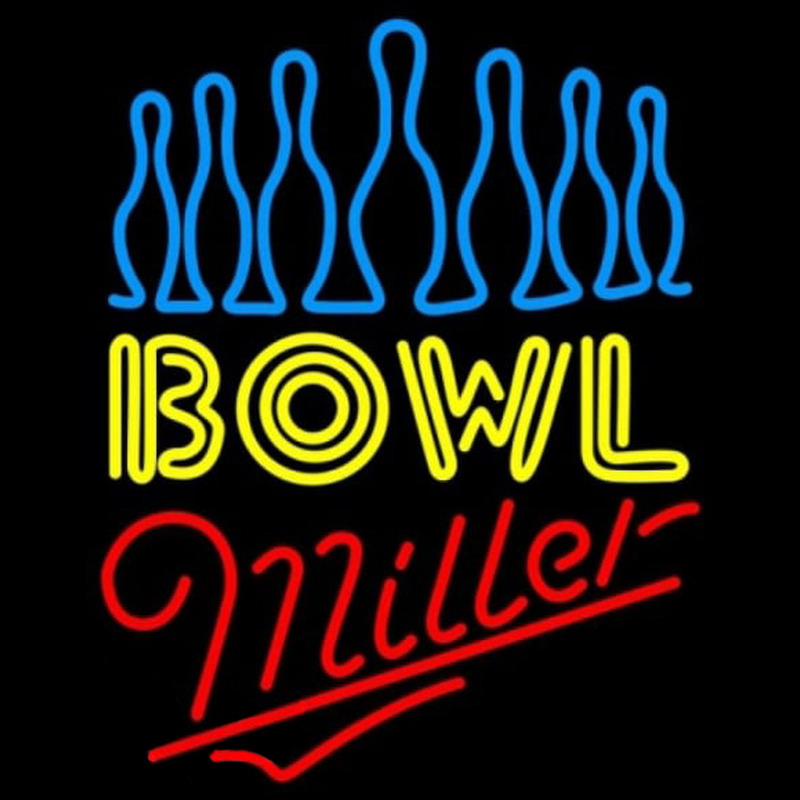 Miller Ten Pin Bowling Beer Sign Neonkyltti