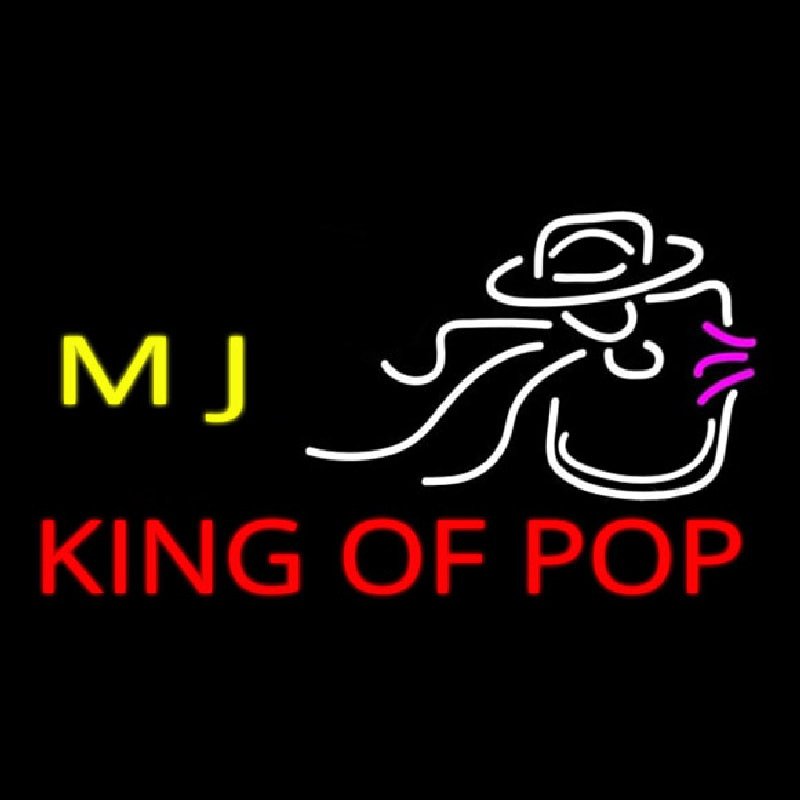 Mj King Of Pop Neonkyltti