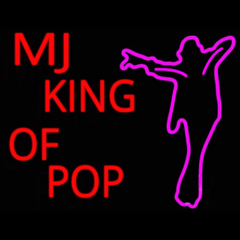 Mj King Of Pop Neonkyltti