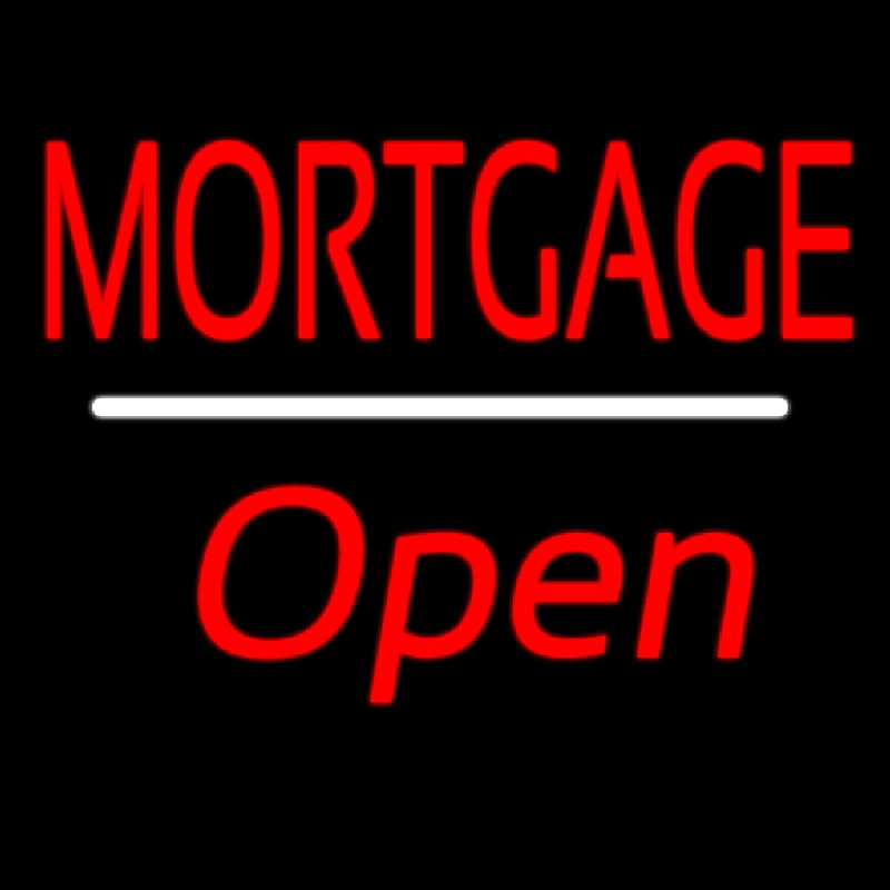 Mortgage Open White Line Neonkyltti