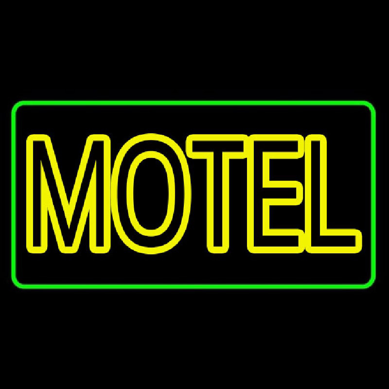 Motel With Green Border Neonkyltti