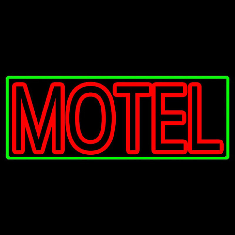 Motel With Green Border Neonkyltti