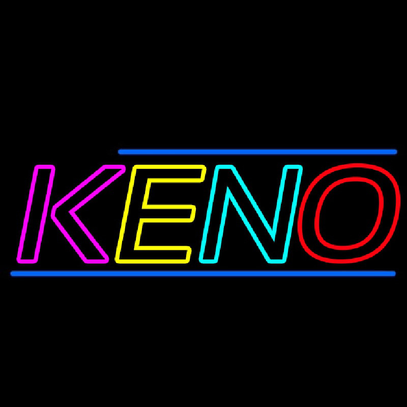 Multi Color Keno Border 3 Neonkyltti